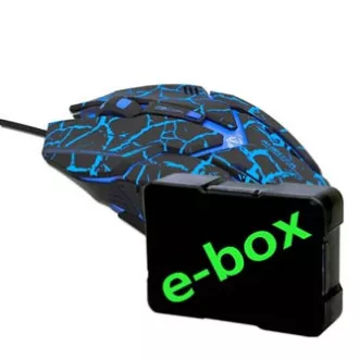 E-blue Auroza Gaming Mouse žična, črna, 4000DPI, e-box