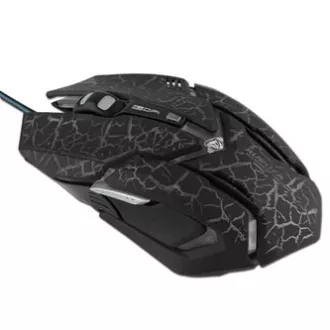 E-blue Auroza Gaming Mouse žična, črna, 4000DPI, e-box