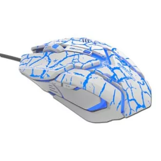E-blue Auroza Gaming Mouse žična, bela, 4000DPI, e-box