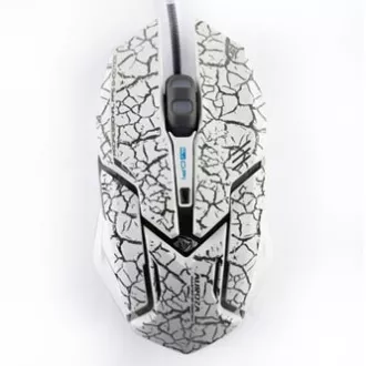 E-blue Auroza Gaming Mouse žična, bela, 4000DPI, e-box