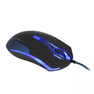 E-blue Auroza žična miška, črna, 3500DPI