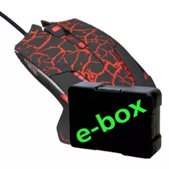 E-blue Mazer Pro miška žična, črno-rdeča, 2500DPI, e-box