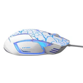 E-blue Mazer Pro miška žična, belo-modra, 2500DPI