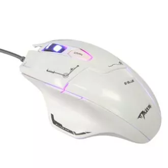E-blue Mazer miška žična, bela, 2500DPI