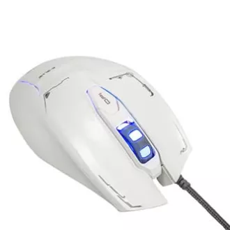 E-blue Mazer miška žična, bela, 2500DPI