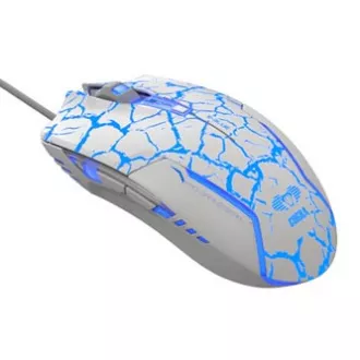 E-blue Cobra žična miška, belo-modra, 2500DPI, e-box
