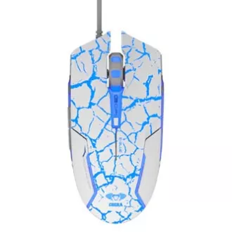 E-blue Cobra žična miška, belo-modra, 2500DPI, e-box