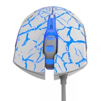 E-blue Cobra žična miška, belo-modra, 2500DPI, e-box
