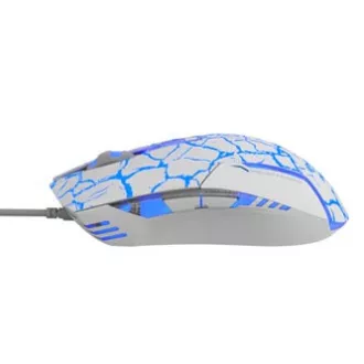 E-blue Cobra žična miška, belo-modra, 2500DPI, e-box