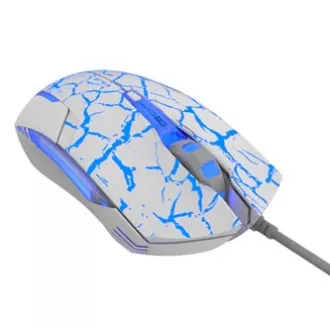 E-blue Cobra žična miška, belo-modra, 2500DPI, e-box