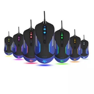 E-blue Auroza Gaming V2 miška žična, črna, 5000DPI, e-box