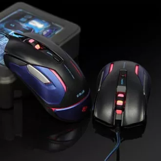 E-blue Auroza Gaming V2 miška žična, črna, 5000DPI, e-box