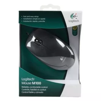Žična miška, Logitech M100, črna, optična, 1000DPI Žična miška, Logitech M100, črna, optična, 1000DPI