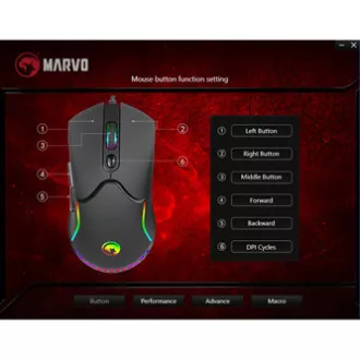 Žična miška Marvo M359, črna, 3200DPI