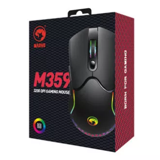 Žična miška Marvo M359, črna, 3200DPI
