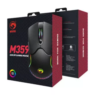 Žična miška Marvo M359, črna, 3200DPI