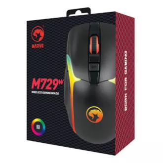 Brezžična miška Marvo M729W PRO, črna, 8000DPI