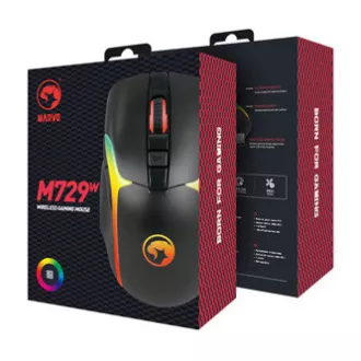 Brezžična miška Marvo M729W PRO, črna, 8000DPI