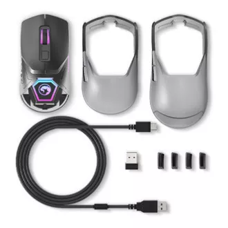 Brezžična miška, Marvo Fit Pro G1, siva, optična, 19000DPI Brezžična miška, Marvo Fit Pro G1, siva, optična, 19000DPI