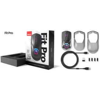 Brezžična miška, Marvo Fit Pro G1, siva, optična, 19000DPI Brezžična miška, Marvo Fit Pro G1, siva, optična, 19000DPI