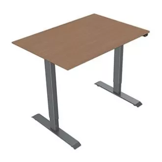 Delovna miza z električno nastavljivo višino 75x140 cm, siva, ergo