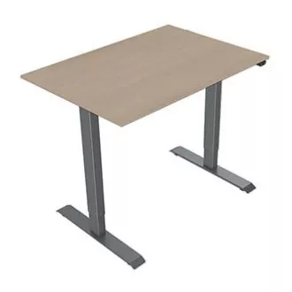 Delovna miza z električno nastavljivo višino 75x140 cm, siva, ergo