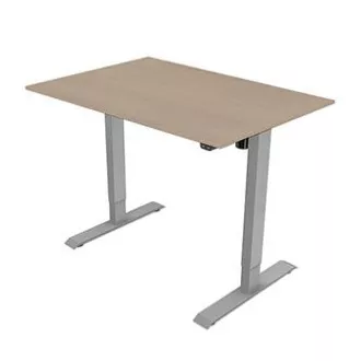 Delovna miza z električno nastavljivo višino 75x140 cm, siva, ergo