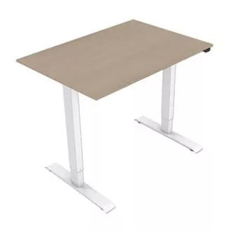 Delovna miza z električno nastavljivo višino 75x140 cm, bela, ergo
