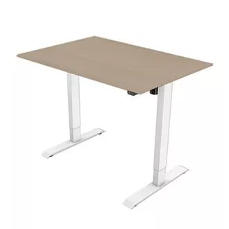 Delovna miza z električno nastavljivo višino 75x140 cm, bela, ergo