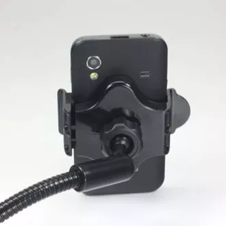 Držalo za mobilni telefon, dlančnik, GPS Logo zglobno, za avto, nastavljiva širina, črno, plastično, z adapterjem USB 1,5 A, črno, mobilno