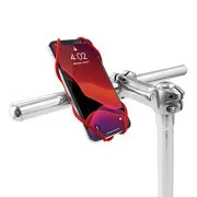 Držalo za mobilni telefon Bone Bike Tie 3, za kolo, nastavljiva velikost, rdeče, 4,7-7,2