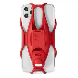 Držalo za mobilni telefon Bone Bike Tie 3, za kolo, nastavljiva velikost, rdeče, 4,7-7,2