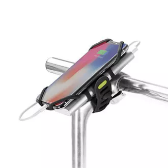 Bone Bike Tie 3 Pro Pack držalo za mobilni telefon in powerbanko, nastavljiva velikost, črno, 4-6,5", silikonsko, za pritrditev na krmilo, črno