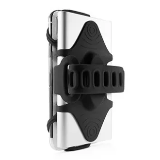 Bone Bike Tie 3 Pro Pack držalo za mobilni telefon in powerbanko, nastavljiva velikost, črno, 4-6,5", silikonsko, za pritrditev na krmilo, črno