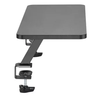 Stojalo za monitor, pritrdljivo na mizo, črno, jeklo, iverna plošča, nosilnost 20 kg, Powerton, ergo Stojalo za monitor, pritrdljivo na mizo, črno, jeklo, iverna plošča, nosilnost 20 kg, Powerton, ergo