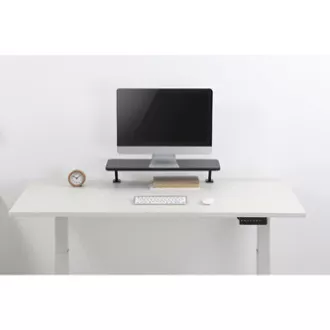 Stojalo za monitor, pritrdljivo na mizo, črno, jeklo, iverna plošča, nosilnost 20 kg, Powerton, ergo Stojalo za monitor, pritrdljivo na mizo, črno, jeklo, iverna plošča, nosilnost 20 kg, Powerton, ergo