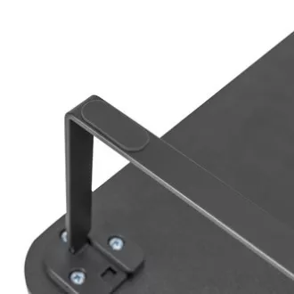 Stojalo za monitor, predal za tipkovnico, hitra montaža, črno, jeklo, iverna plošča, nosilnost 20 kg, Powerton, ergo Stojalo za monitor, predal za tipkovnico, hitra montaža, črno, jeklo, iverna plošča, nosilnost 20 kg, Powerton, ergo