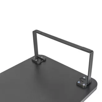Stojalo za monitor, predal za tipkovnico, hitra montaža, črno, jeklo, iverna plošča, nosilnost 20 kg, Powerton, ergo Stojalo za monitor, predal za tipkovnico, hitra montaža, črno, jeklo, iverna plošča, nosilnost 20 kg, Powerton, ergo
