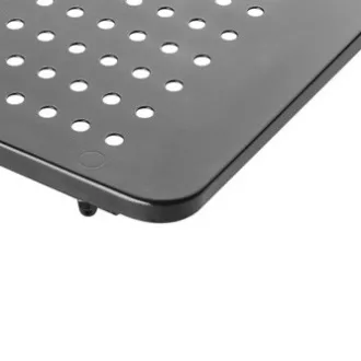 Stojalo za monitor, predal za tipkovnico, črno, jekleno-plastično, nosilnost 20 kg, Powerton, ergo Stojalo za monitor, predal za tipkovnico, črno, jekleno-plastično, nosilnost 20 kg, Powerton, ergo