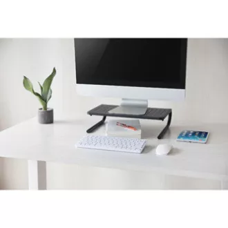 Stojalo za monitor, predal za tipkovnico, črno, jekleno-plastično, nosilnost 20 kg, Powerton, ergo Stojalo za monitor, predal za tipkovnico, črno, jekleno-plastično, nosilnost 20 kg, Powerton, ergo