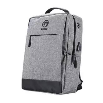 Nahrbtnik za prenosnik 15,6", BA-03, siv najlon, USB priključek za polnjenje, Marvo, V PRODAJI
