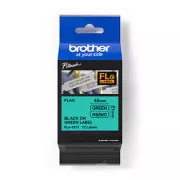 Brotherjev originalni trak za tiskanje etiket, Brother, FLE-7511, črn tisk/zelena podlaga, nelaminiran, 21 mm, 45 mm x 10,5 mm, 72k