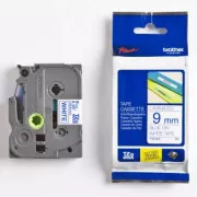 Brother originalen trak za tiskanje etiket, Brother, TZE-223, modri tisk/bela podlaga, laminiran, 8 m, 9 mm