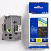 Brother originalen trak za tiskanje etiket, Brother, TZE-354, zlati tisk/črna podlaga, laminiran, 8 m, 24 mm