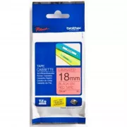 Brother originalen trak za tiskanje etiket, Brother, TZE-441, črn tisk/rdeča podlaga, laminiran, 8 m, 18 mm