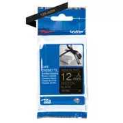 Brother originalen trak za tiskanje etiket, Brother, TZE-R334, zlat tisk/črna podlaga, tekstil, 4 m, 12 mm
