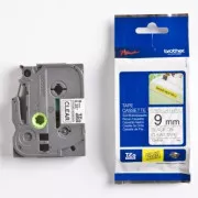 Brotherjev originalni trak za tiskanje etiket, Brother, TZE-S121, črn tisk/prepustna podlaga, laminiran, 8 m, 9 mm, izjemno dober oprijem