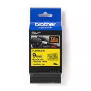 Brother originalen trak za tiskanje etiket, Brother, TZEFX621, črn tisk/rumena podlaga, laminiran, 8 m, 9 mm, upogljiv