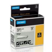 Dymo originalni trak za tiskanje etiket, Dymo, 18444, S0718600, črn tisk/bela podlaga, 5,5 m, 12 mm, RHINO vinil profi D1
