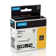 Originalni trak za tiskanje etiket Dymo, Dymo, 18445, S0718620, črn tisk/bela podlaga, 5,5 m, 19 mm, RHINO vinyl profi D1